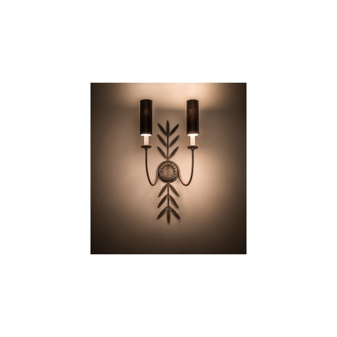 Sunflower 2 Light 24" Tall Wall Sconce with Shades