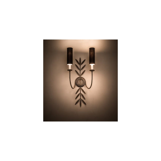 Sunflower 2 Light 24" Tall Wall Sconce with Shades