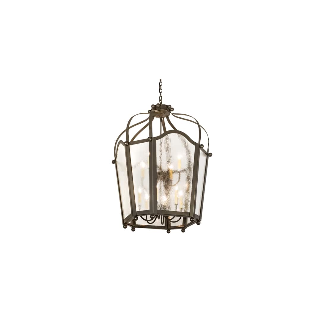10 Light 33" Wide Taper Candle Pendant