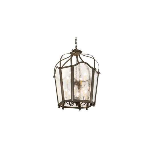 10 Light 33" Wide Taper Candle Pendant
