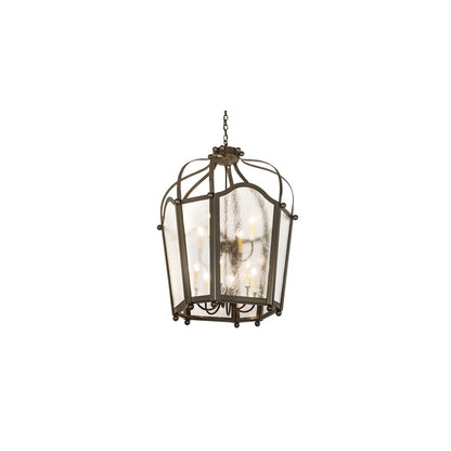 10 Light 33" Wide Taper Candle Pendant