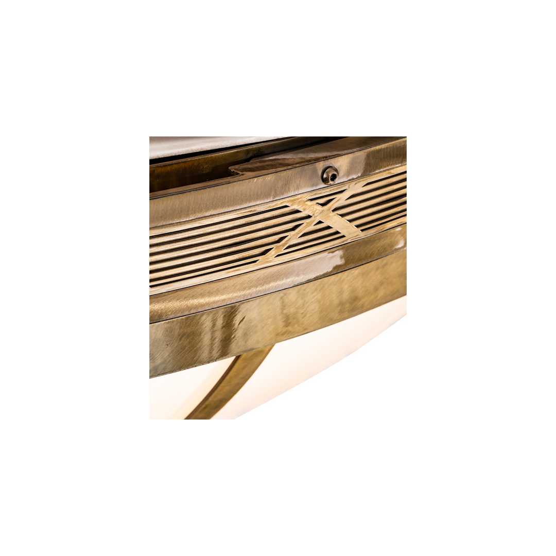 Kahe 12 Light 60" Wide Flush Mount Bowl Ceiling Fixture - Brass Tint Finish