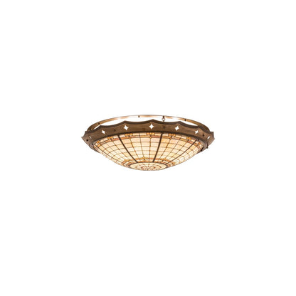 Fleur-de-Lite 8 Light 42" Wide Semi-Flush Bowl Ceiling Fixture