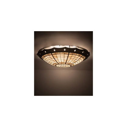 Fleur-de-Lite 8 Light 42" Wide Semi-Flush Bowl Ceiling Fixture