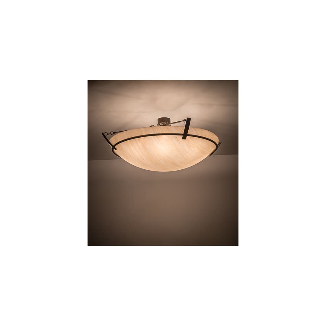 Covina 8 Light 48" Wide Semi-Flush Bowl Ceiling Fixture
