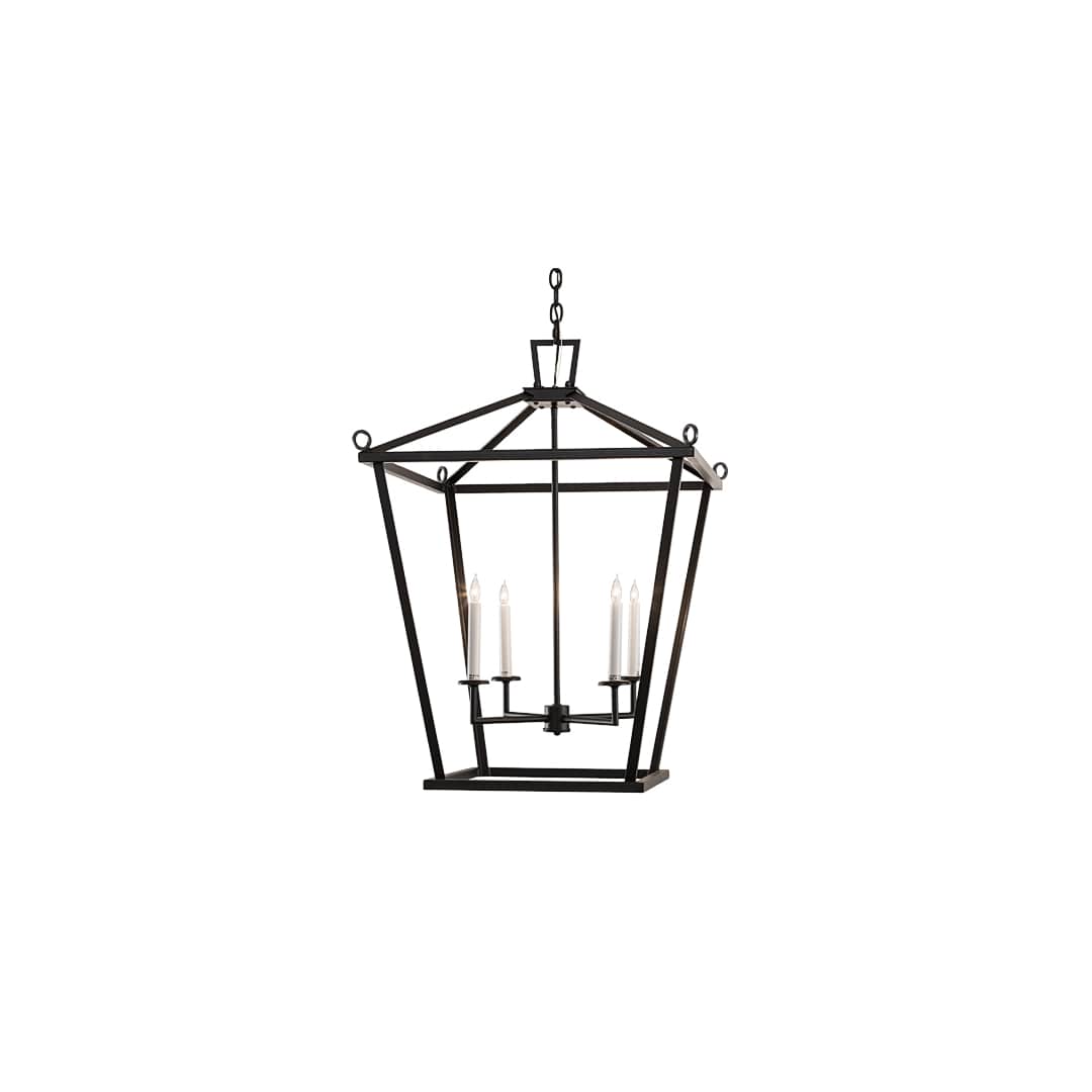 4 Light 34" Wide Taper Candle Pendant