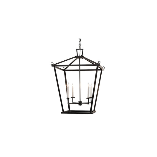 4 Light 34" Wide Taper Candle Pendant