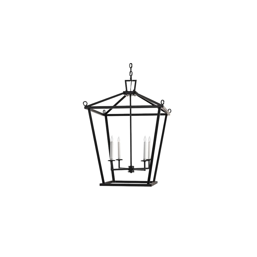 4 Light 34" Wide Taper Candle Pendant