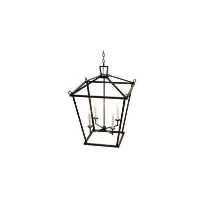 4 Light 34" Wide Taper Candle Pendant
