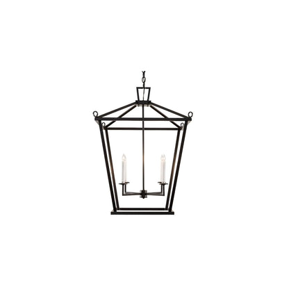 4 Light 34" Wide Taper Candle Pendant