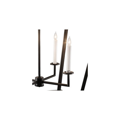 4 Light 34" Wide Taper Candle Pendant