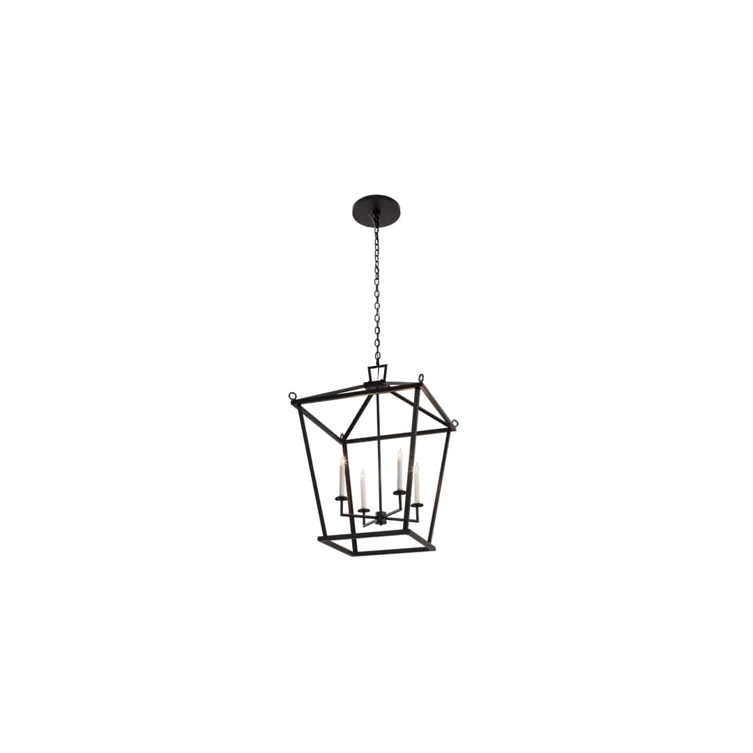 4 Light 34" Wide Taper Candle Pendant