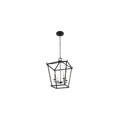 4 Light 34" Wide Taper Candle Pendant