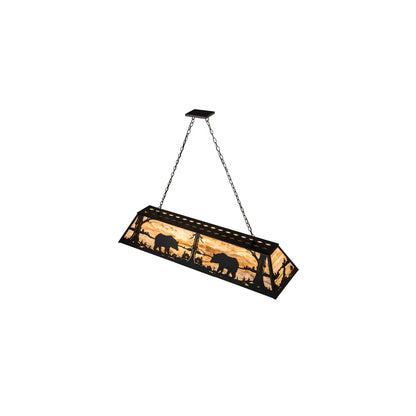 9 Light 60" Wide Billiard Linear Pendant