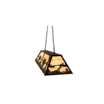 9 Light 60" Wide Billiard Linear Pendant