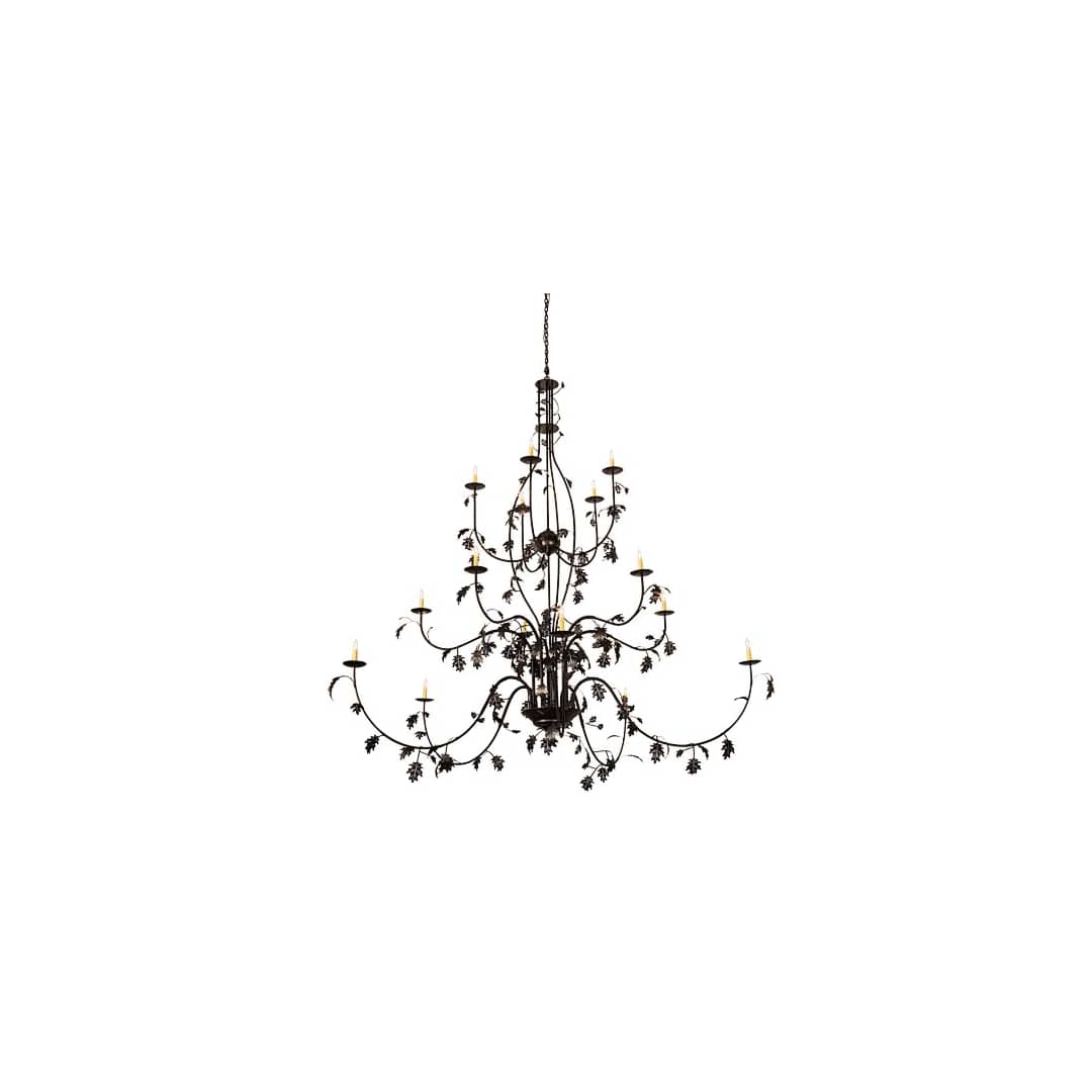 Oak Leaf 15 Light 96" Wide Taper Candle Style Chandelier