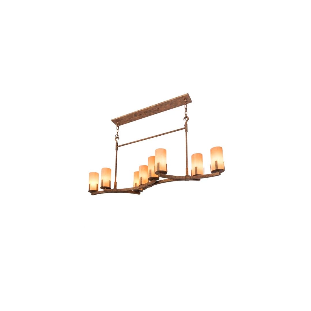 Long Cero 8 Light 16" Wide Linear Chandelier