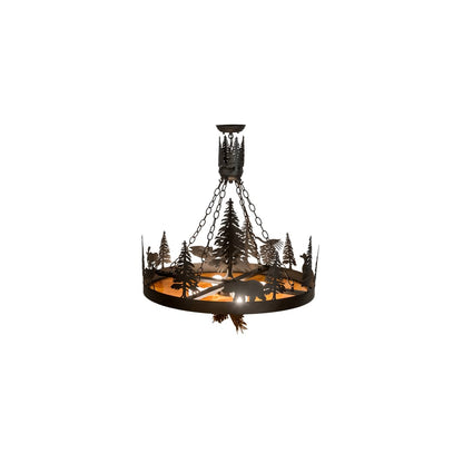 4 Light 30" Wide Abstract Pendant