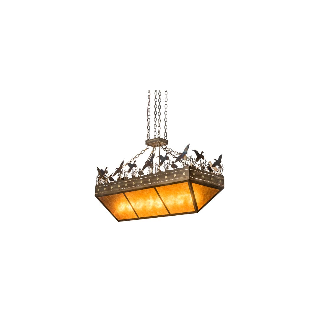 8 Light 18" Wide Abstract Linear Pendant