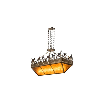 8 Light 18" Wide Abstract Linear Pendant