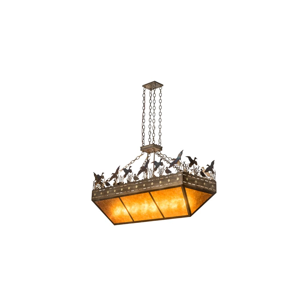 8 Light 18" Wide Abstract Linear Pendant