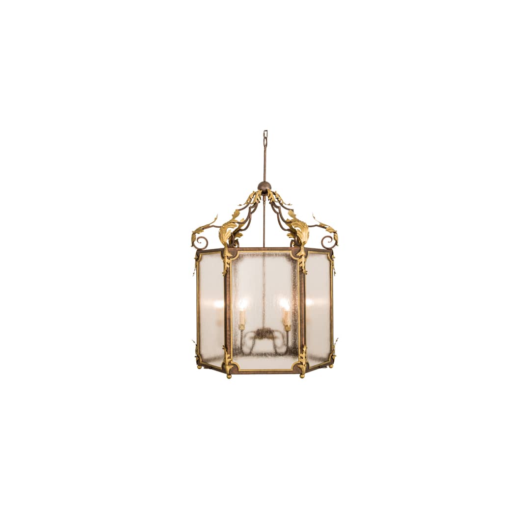 6 Light 34" Wide Taper Candle Pendant
