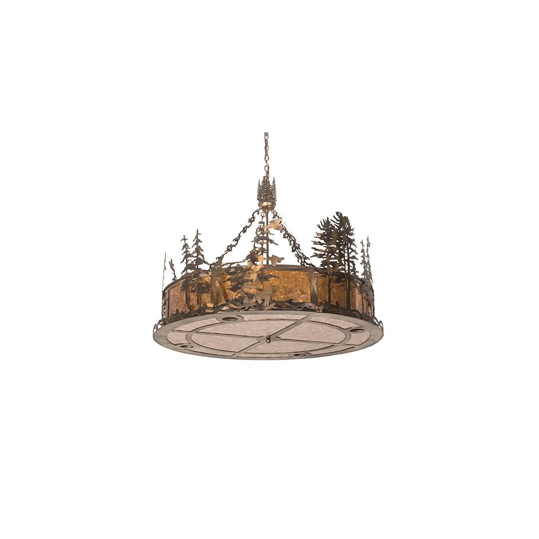 8 Light 50" Wide Abstract Pendant