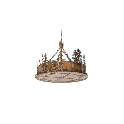 8 Light 50" Wide Abstract Pendant