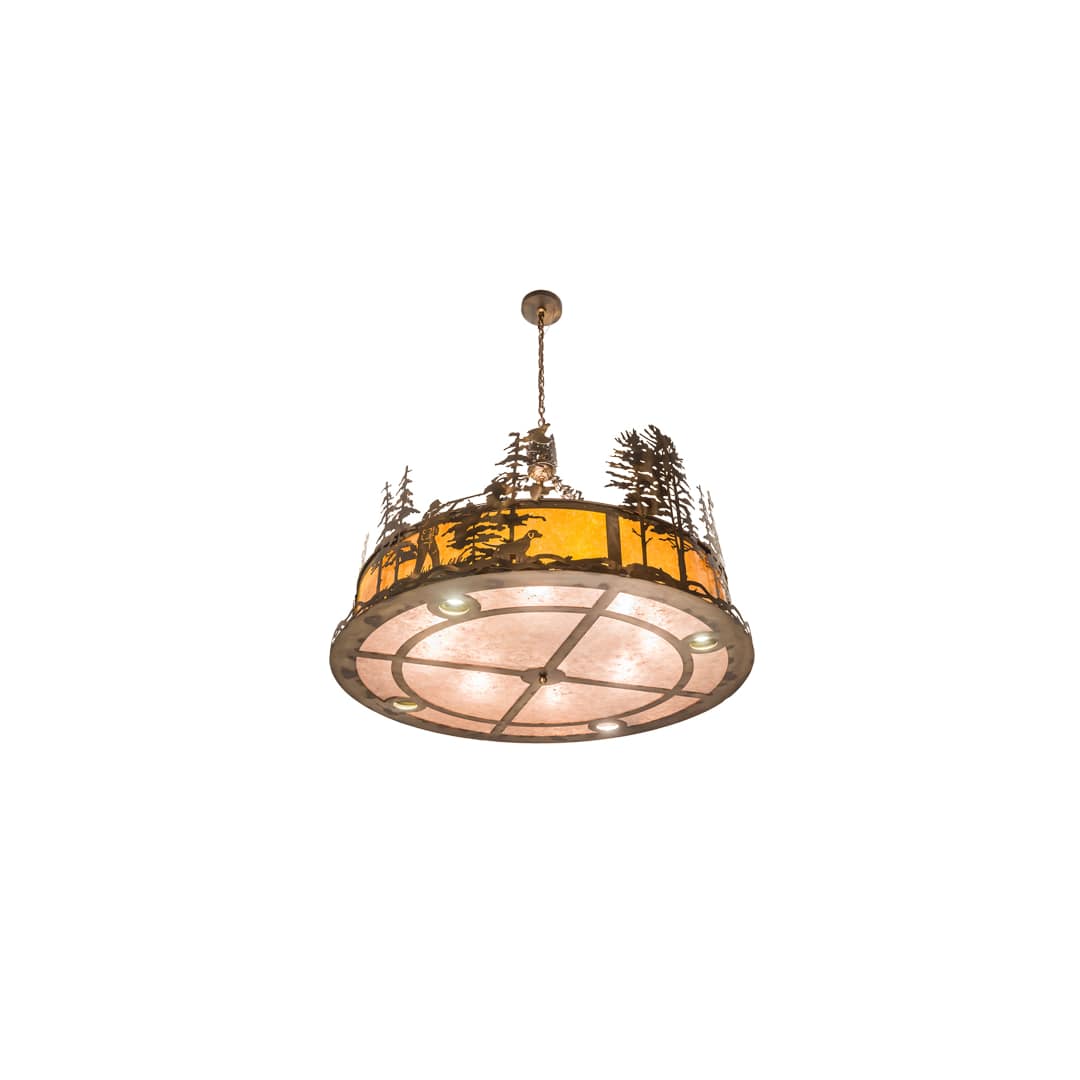 8 Light 50" Wide Abstract Pendant