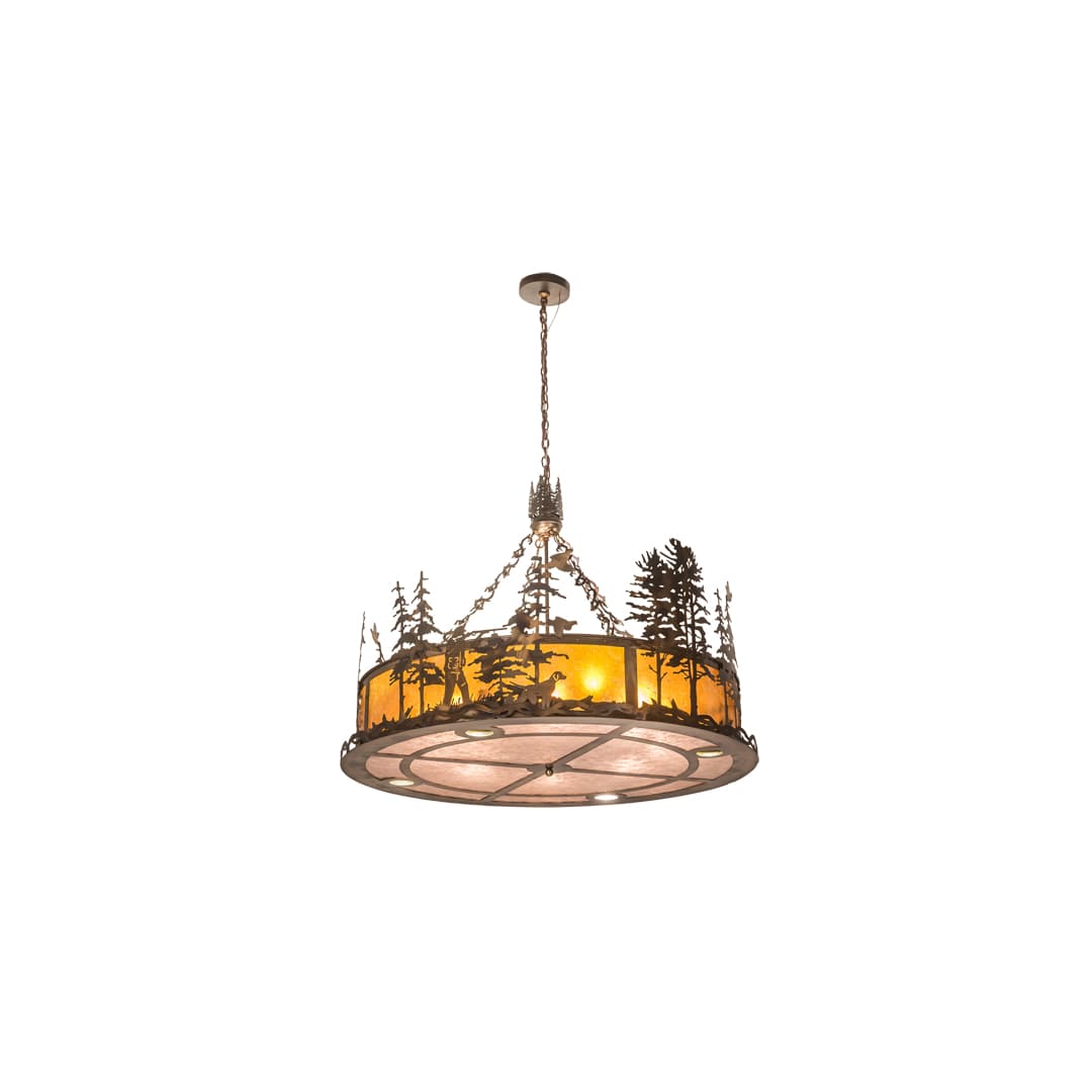 8 Light 50" Wide Abstract Pendant