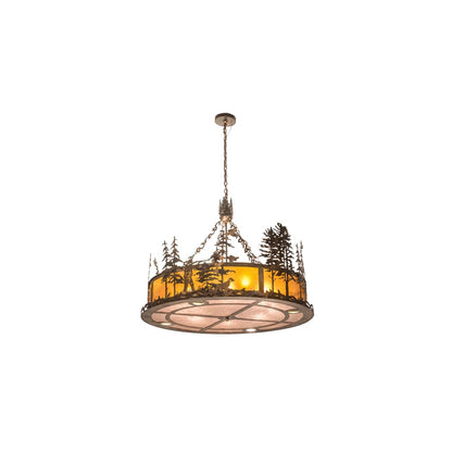 8 Light 50" Wide Abstract Pendant