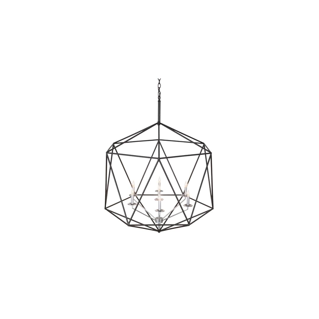 7 Light 42" Wide Taper Candle Pendant