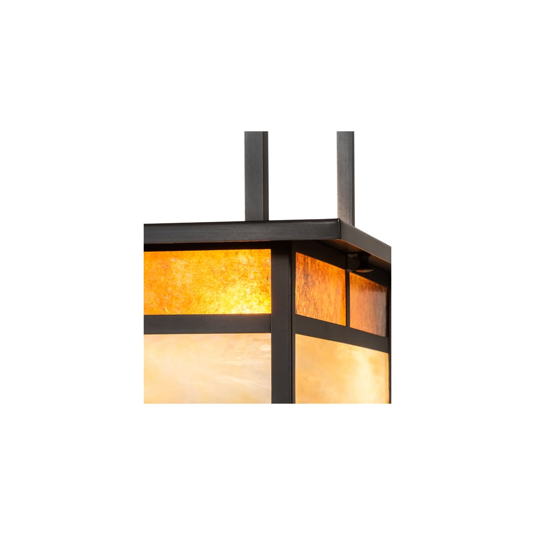 Hyde Park "T" Mission 2 Light 25" Wide Semi-Flush Square Ceiling Fixture