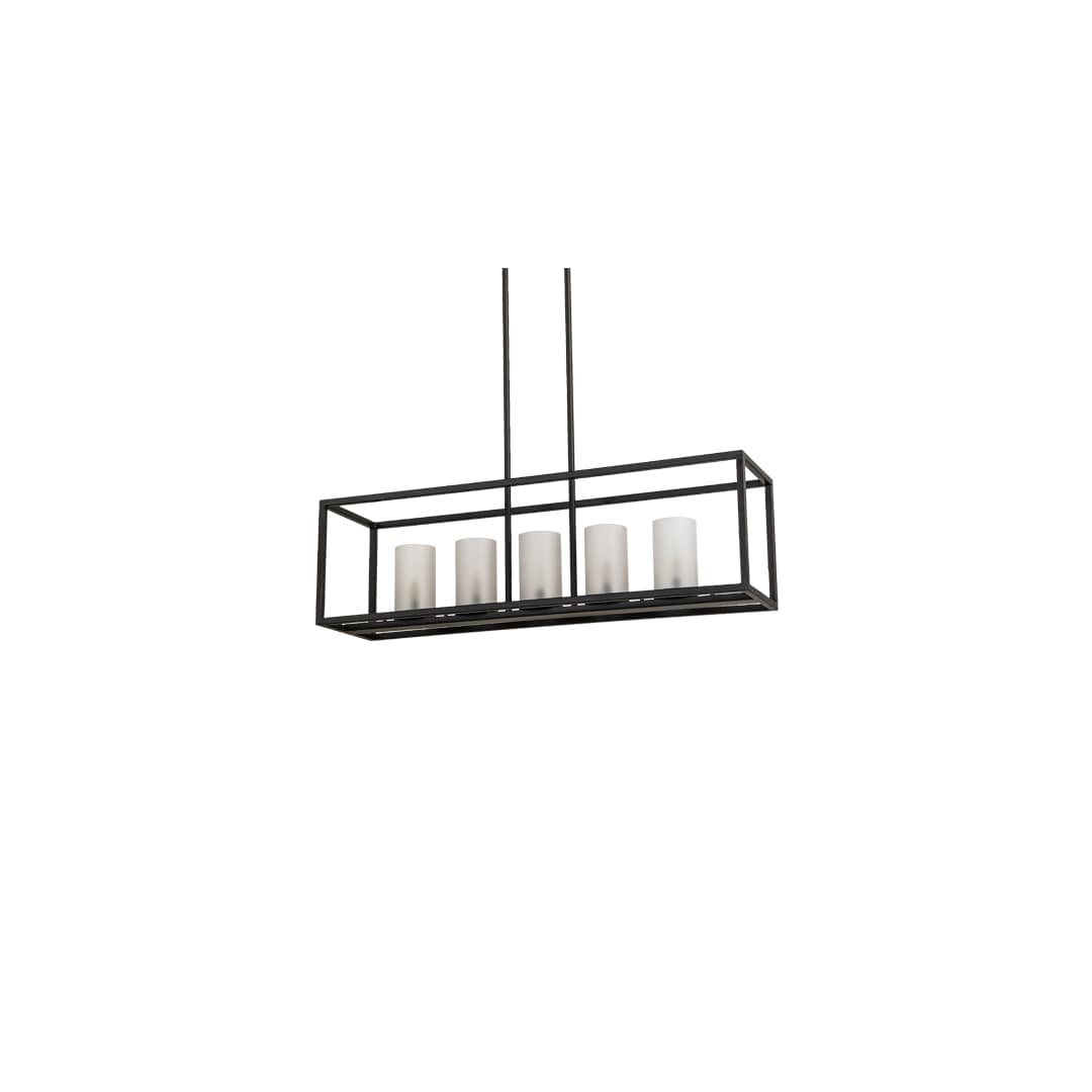 5 Light 48" Wide Pillar Candle Linear Pendant
