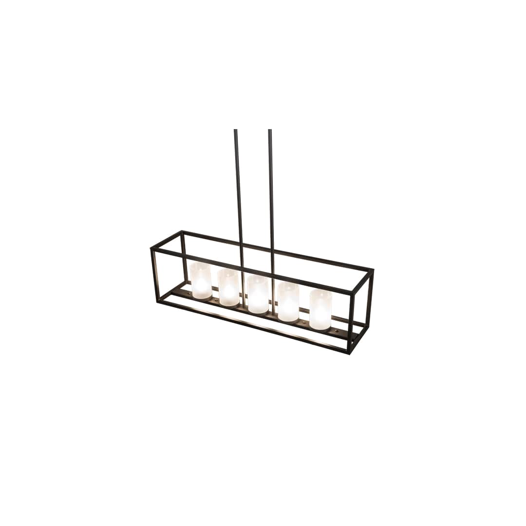 5 Light 48" Wide Pillar Candle Linear Pendant