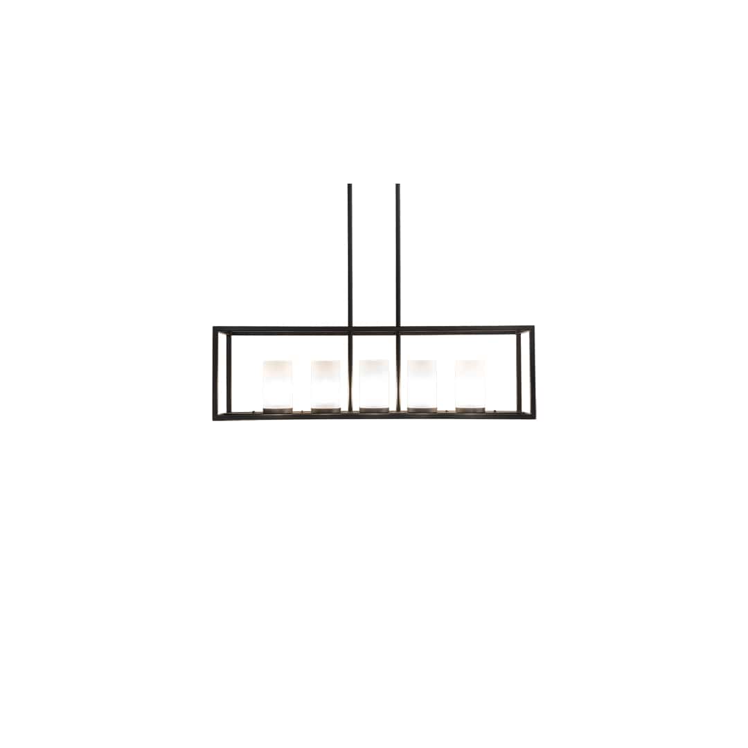 5 Light 48" Wide Pillar Candle Linear Pendant