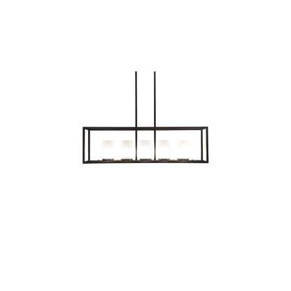 5 Light 48" Wide Pillar Candle Linear Pendant