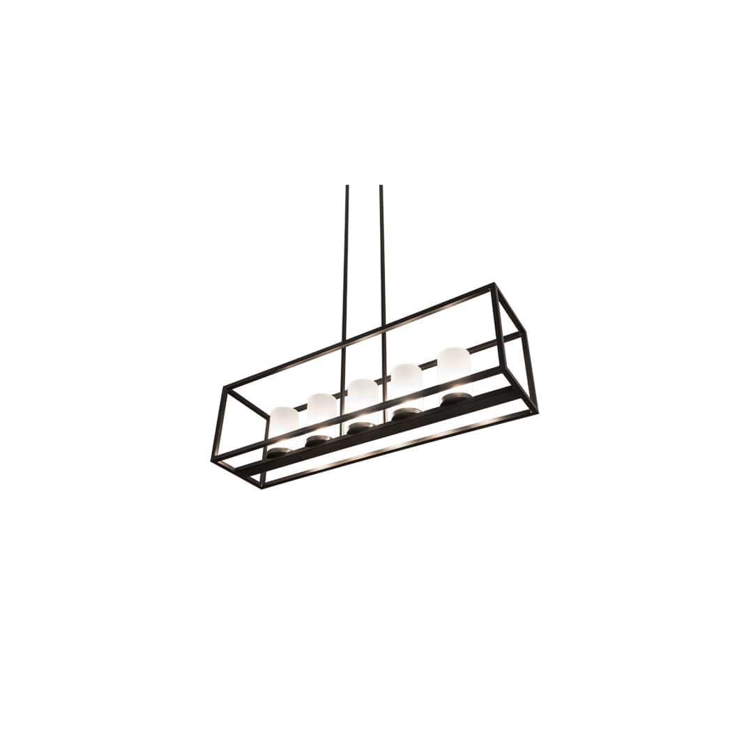 5 Light 48" Wide Pillar Candle Linear Pendant