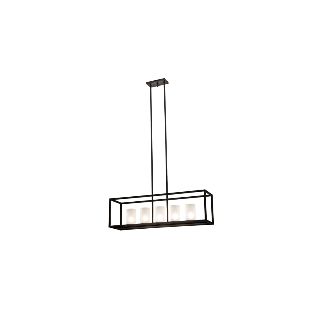 5 Light 48" Wide Pillar Candle Linear Pendant