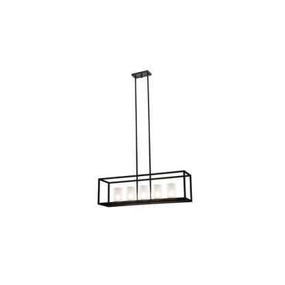 5 Light 48" Wide Pillar Candle Linear Pendant