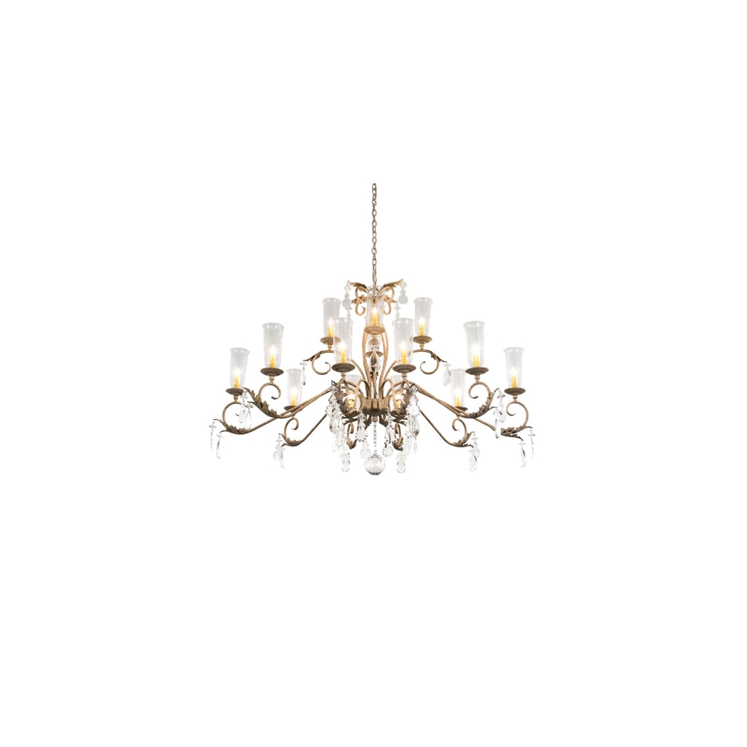 Long Windsor 14 Light 38" Wide Crystal Chandelier