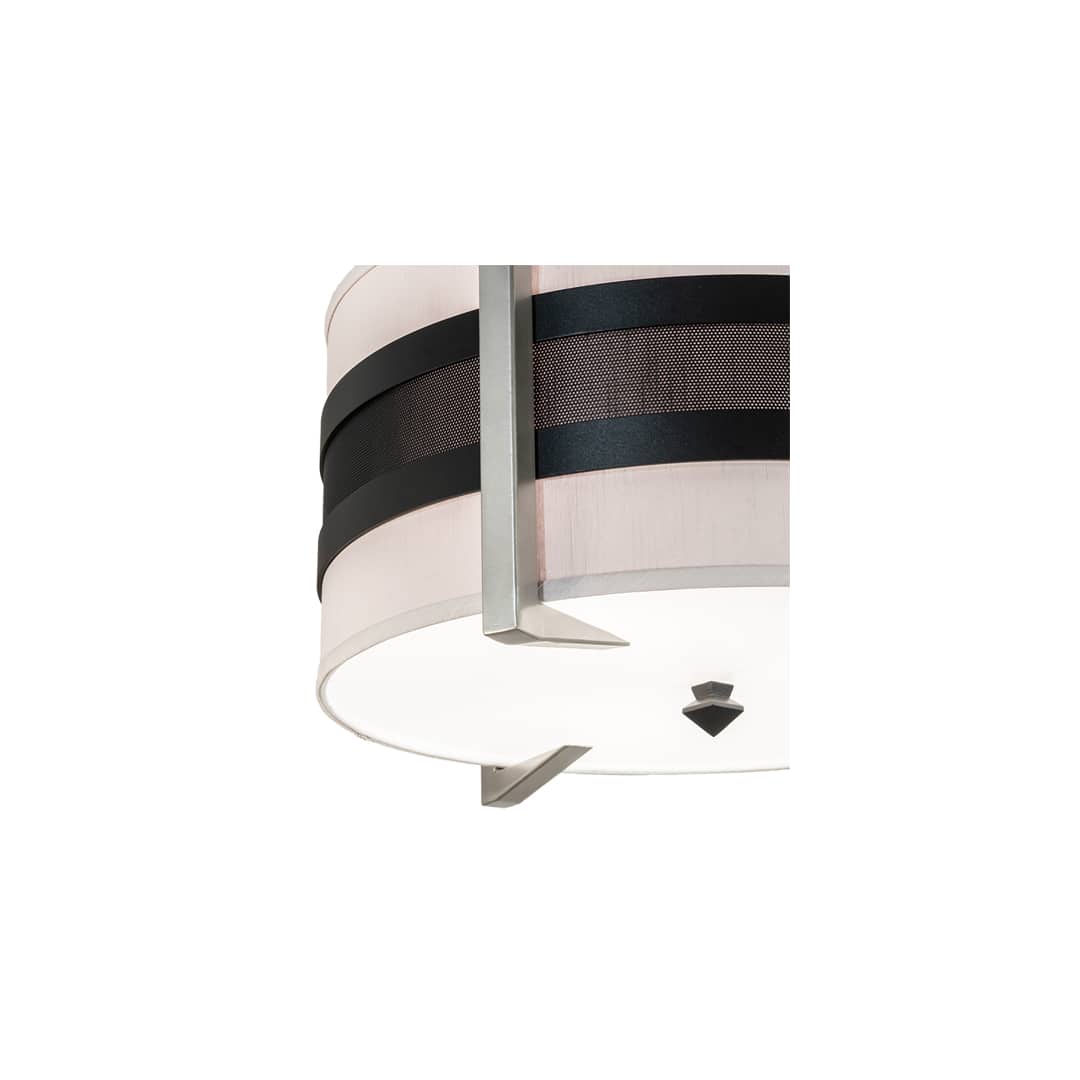 Nathan 3 Light 24" Wide Semi-Flush Drum Ceiling Fixture