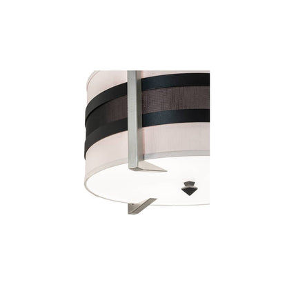 Nathan 3 Light 24" Wide Semi-Flush Drum Ceiling Fixture