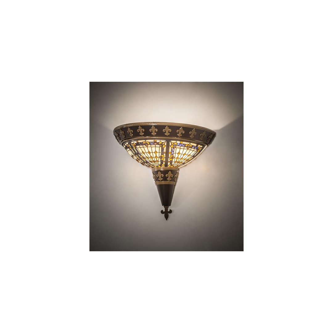 Fleur De Lys 2 Light 15" Tall Wall Sconce