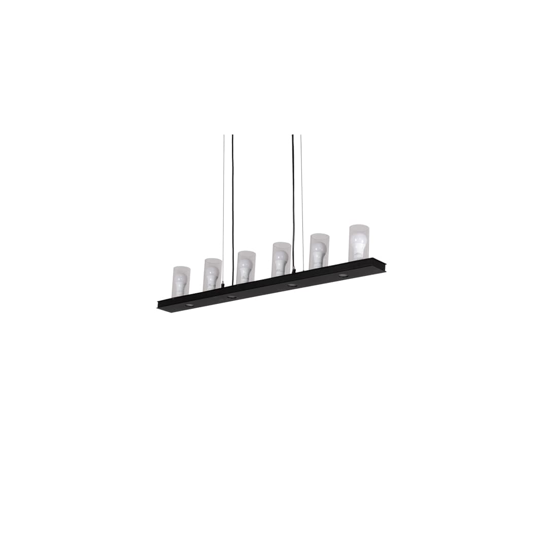 6 Light 44" Wide Pillar Candle Linear Pendant