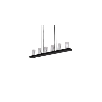 6 Light 44" Wide Pillar Candle Linear Pendant