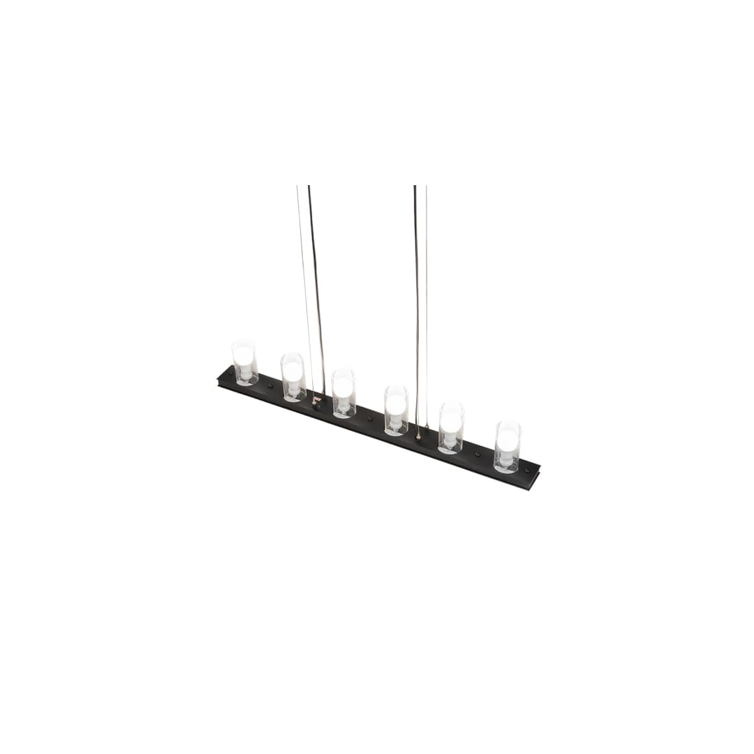 6 Light 44" Wide Pillar Candle Linear Pendant