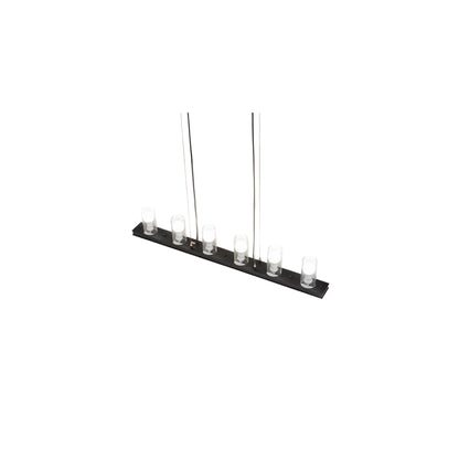 6 Light 44" Wide Pillar Candle Linear Pendant