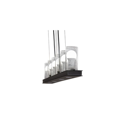 6 Light 44" Wide Pillar Candle Linear Pendant