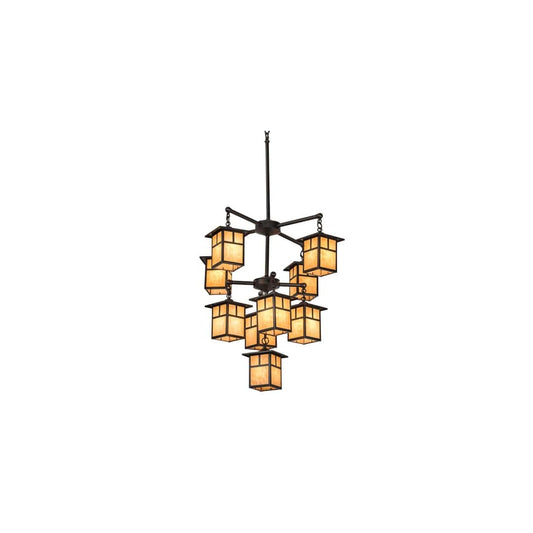 Hyde Park T Mission 9 Light 34" Wide Chandelier